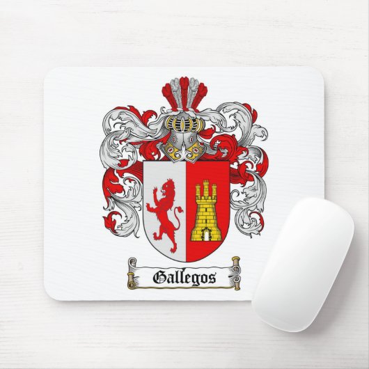 GALLEGOS-FAMILIENWAPPEN - GALLEGOS-WAPPEN MOUSEPAD (Mit Mouse)