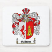 GALLEGOS-FAMILIENWAPPEN - GALLEGOS-WAPPEN MOUSEPAD (Vorne)