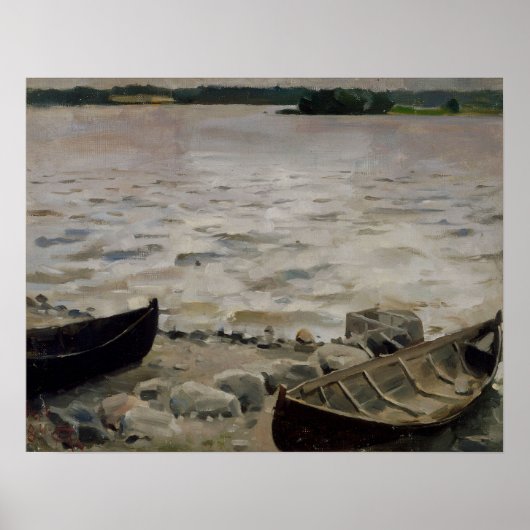 Gallen-Kallela - Boote an der Küste Poster (Vorne)