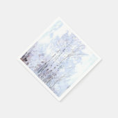 Gallen-Kallela - Frostige Birkenbäume, schöne Kuns Serviette (Ecke)