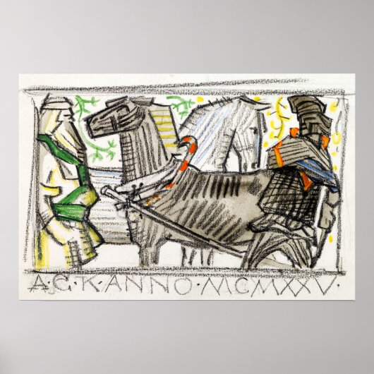 Gallen-Kallela - Gedichte, Entwurf, Großkalevala Poster (Vorne)