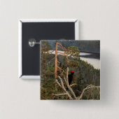 Gallen-Kallela - Großer Schwarzer Specker 1894 Button (Vorne & Hinten)