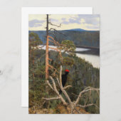 Gallen-Kallela - Großer Schwarzer Specker 1894 Dankeskarte (Vorne/Hinten)