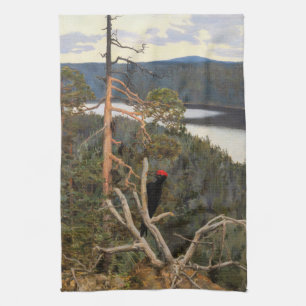 Gallen-Kallela - Großer Schwarzer Specker 1894 Geschirrtuch