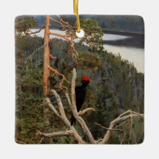 Gallen-Kallela - Großer Schwarzer Specker 1894 Keramikornament (Vorderseite)