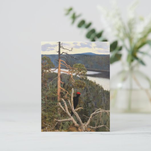 Gallen-Kallela - Großer Schwarzer Specker 1894 Postkarte (Stehend Vorderseite)