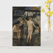 Gallen-Kallela’s Sauna greeting card Karte (Gelbe Blume)