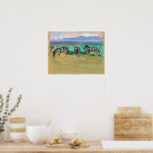 Gallen-Kallela - Zebras Poster (Küche)