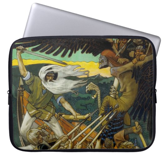 Gallen-Kallelas "Defense"-Laptop-Ärmel Laptopschutzhülle (Vorderseite)