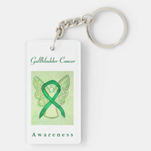 Gallenblase Krebs Bewusstsein Grüner Schlüsselanhä Schlüsselanhänger