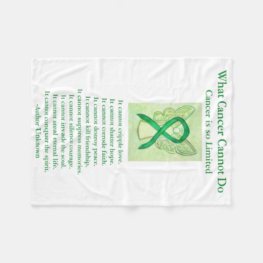 Gallenblase Krebs Bewusstsein Ribbon Chemo Blanket Fleecedecke (Vorderseite (Horizontal))