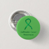 Gallenblase Krebs Green Awareness Ribbon Button (Vorne & Hinten)
