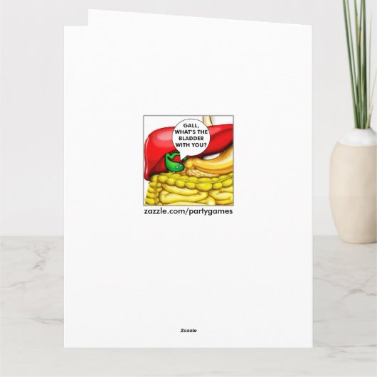 Gallenblase-Operation wird gut Karte (Rückseite)