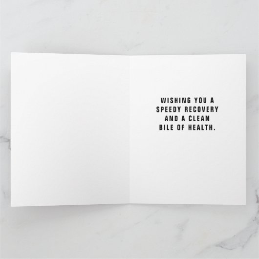 Gallenblase-Operation wird gut Karte (Innenseite)