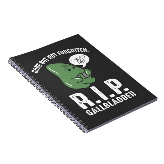 Gallenblase verschwunden, aber nicht vergessen notizblock (Rechte Seite)
