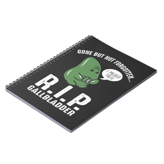 Gallenblase verschwunden, aber nicht vergessen notizblock (Linke Seite)