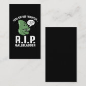 Gallenblase verschwunden, aber nicht vergessen visitenkarte (Vorne/Hinten)