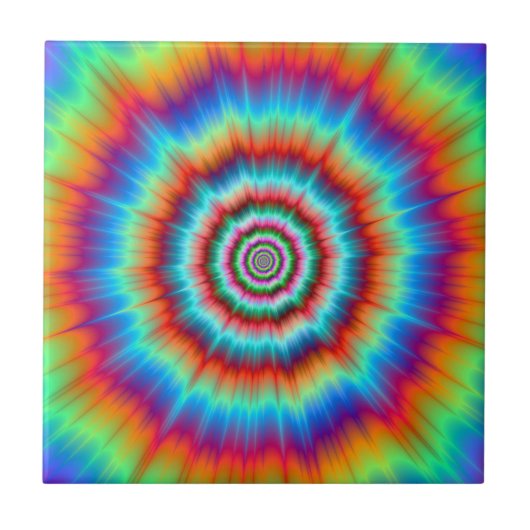 Gallenexplosion in Blau und Orange Fliese (Vorderseite)