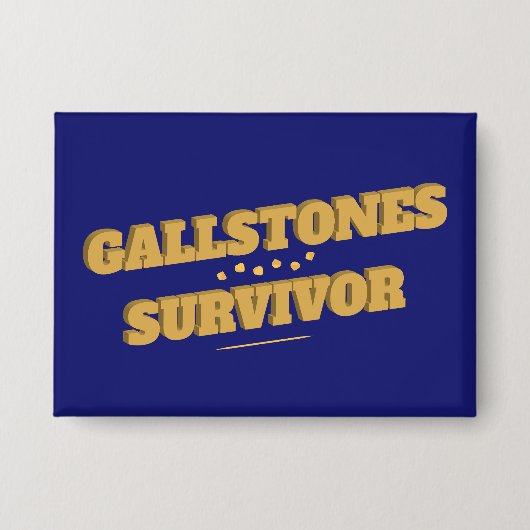 Gallensteine Survivor Gallenblase Post-Operation Button (Vorderseite)