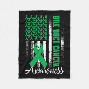 Gallenwegskrebs-Bewusstsein Kelly Green Ribbon USA Fleecedecke
