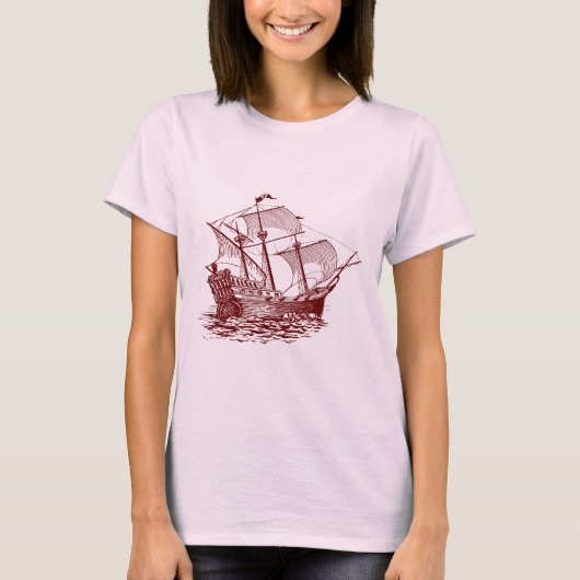 Galleon - Dark Red T-Shirt (Vorderseite)