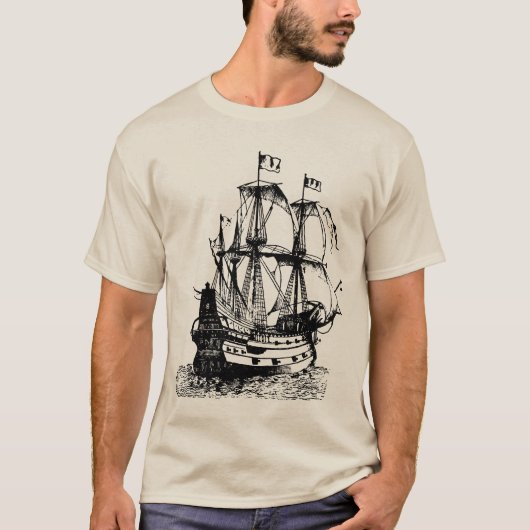 Galleon des 15. Jahrhunderts T-Shirt (Vorderseite)