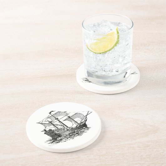 Galleon Getränkeuntersetzer (Seite)