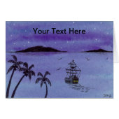 Galleon Greeting Card (Vorderseite (Horizontal))