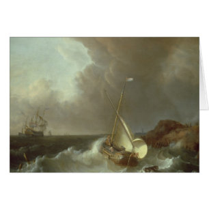Galleon in den stürmischen Meeren