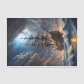 Galleon Storm Voyage Decoupage Seidenpapier (Vorderseite)