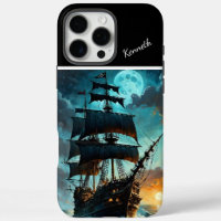 Galleon Under Moonlit Sky