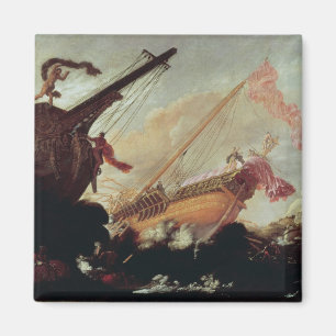 Galleons ruinierte auf einem felsigen Ufer Magnet