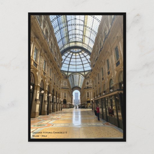 Galleria Vittorio Emanuele arcade - Mailand, Itali Postkarte (Vorderseite)