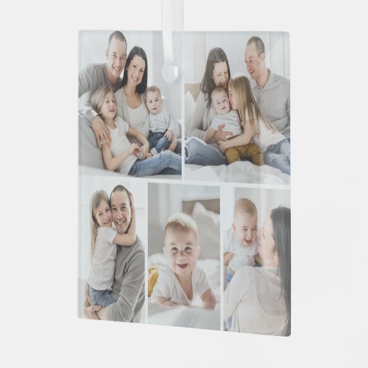 Gallery Grid 5 Fotos von Custom Foto Ornament (Vorderseite links)