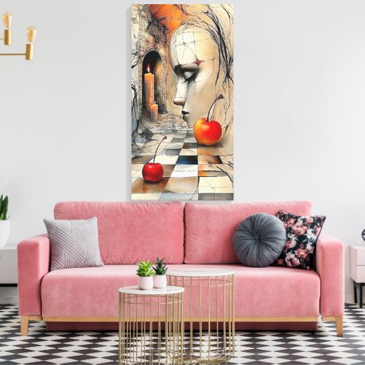 Gallery-Style Pet Portrait Canvas – Meaningful Hom Leinwanddruck (Insitu (Wohnzimmer))