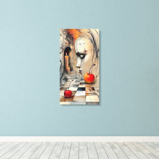 Gallery-Style Pet Portrait Canvas – Meaningful Hom Leinwanddruck (Insitu (Holzboden))