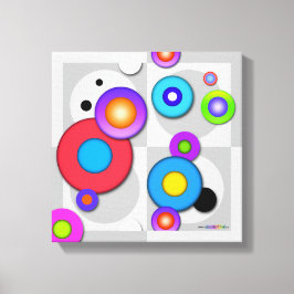 Gallery Wrap CANVAS DRUCKEN VON Pop Art CIRCLES Leinwanddruck
