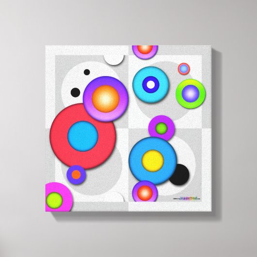 Gallery Wrap CANVAS DRUCKEN VON Pop Art CIRCLES Leinwanddruck (Vorderseite)