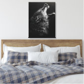 Gallery Wrapped Stretched | Wolf Decor Geschenke Leinwanddruck (Insitu (Schlafzimmer))