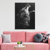 Gallery Wrapped Stretched | Wolf Decor Geschenke Leinwanddruck (Insitu (Wohnzimmer))
