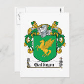 Galligan-Familienwappen Postkarte (Vorne/Hinten)