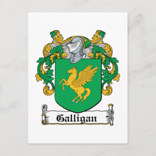 Galligan-Familienwappen Postkarte