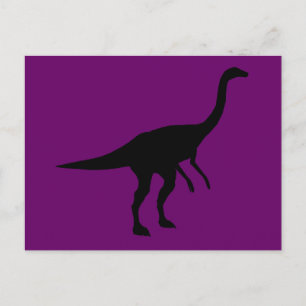 Gallimimus Dino Dinosaur Silhouette Postkarte