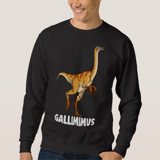 Gallimimus Dinosaurier Design Sweatshirt (Vorderseite)