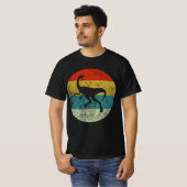 Gallimimus Retro Vintage Silhouette 70er T-Shirt (Vorne ganz)