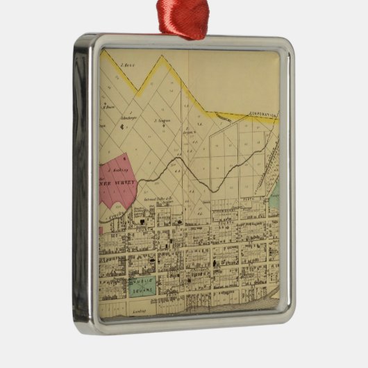 Gallipolis, Ohio Silbernes Ornament (Rechts)