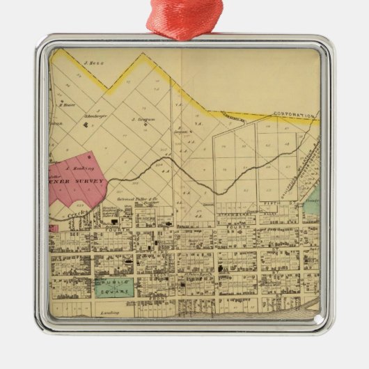 Gallipolis, Ohio Silbernes Ornament (Vorne)