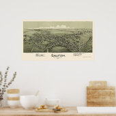 Gallitzin, PA Panorama Karte - 1901 Poster (Küche)