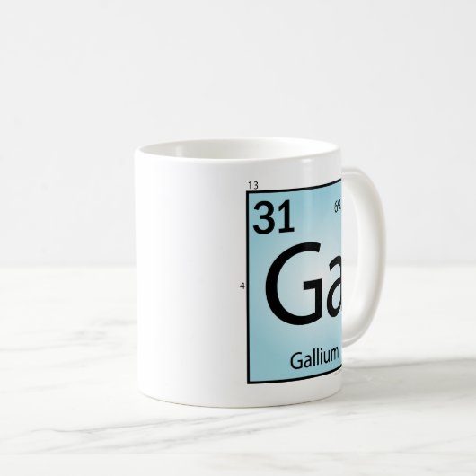 Gallium- (Ga)Element-Tasse Kaffeetasse (VorderseiteRechts)