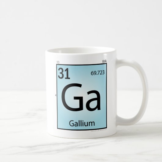 Gallium- (Ga)Element-Tasse Kaffeetasse (Rechts)
